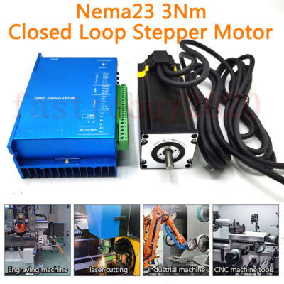 Upgrade 428oz-in 32 Bit Chip Closed Loop Stepper Motor Nema23 Digital DSP Driver