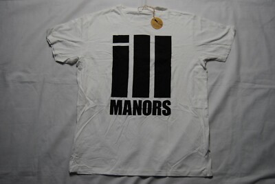PLAN B ILL MANORS LOGO WEISSES T-SHIRT NEU OFFIZIELL SWEENEY STRICKLAND BANKS MAMA