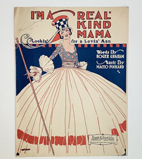 Spartiti musicali vintage 1917 I'm A Real Kind Mama Lookin' For A Lovin' Man