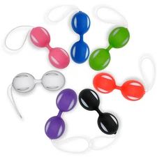 LeLuv Duotone Kegel Exercise Balls | Two ABS Spheres with Impermeable String