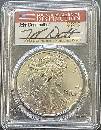 2024 American Silver Eagle (PCGS) - AUTHENTIC - First Strike - Graded - MS 70