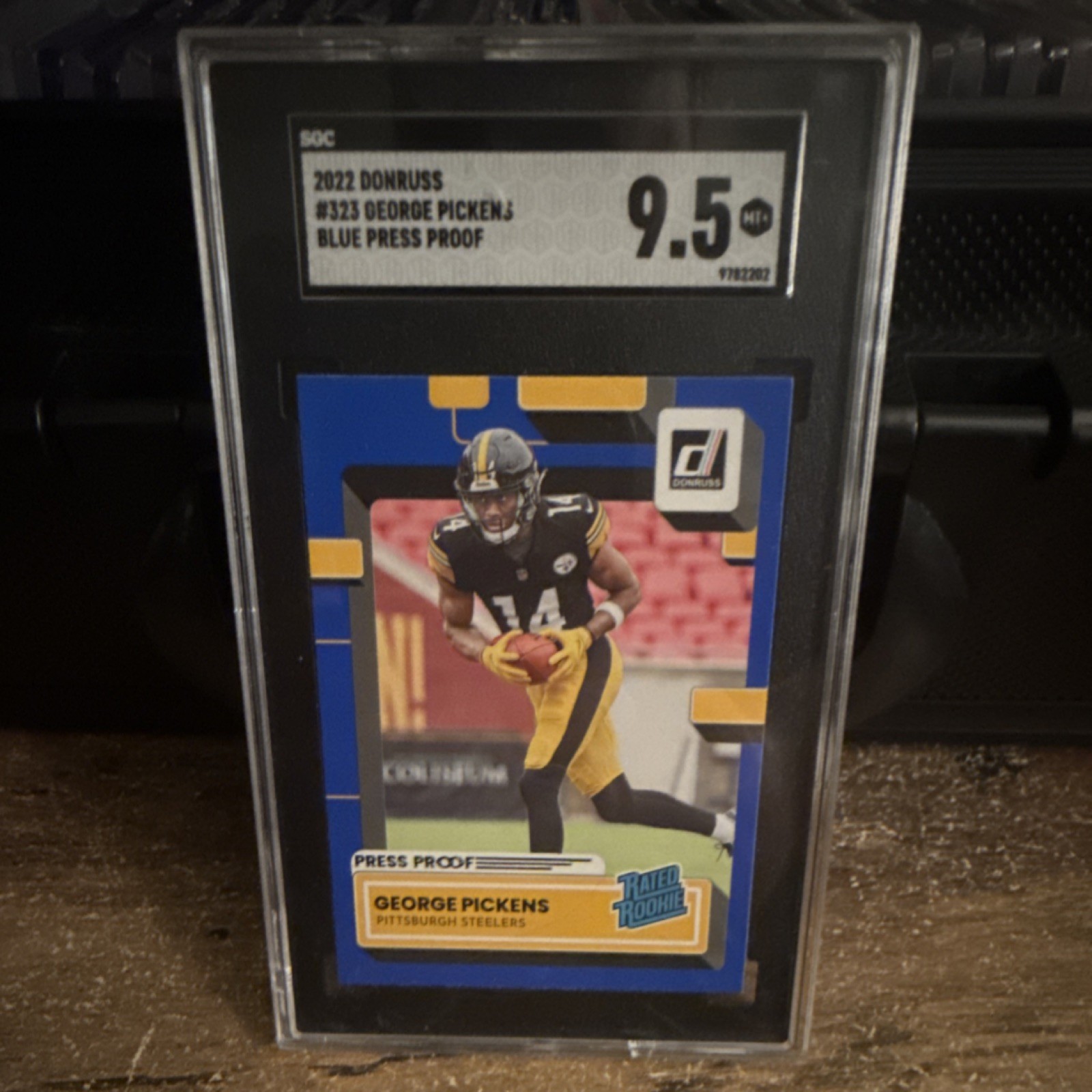 2022 Panini Donruss George Pickens #323 Blue Press Proof SGC 9.5