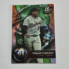 Topps 2023 Bowman Platinum Miguel Cabrera Detroit Tigers Serial #84/99