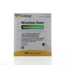 Rising Health Nicotine Gum Coated Mint Flavor 2mg 100CT Free Shipping Exp 01/27 