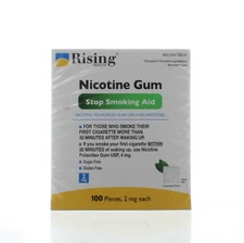 Rising Health Nicotine Gum Coated Mint Flavor 2mg 100CT Free Shipping Exp 01/27+