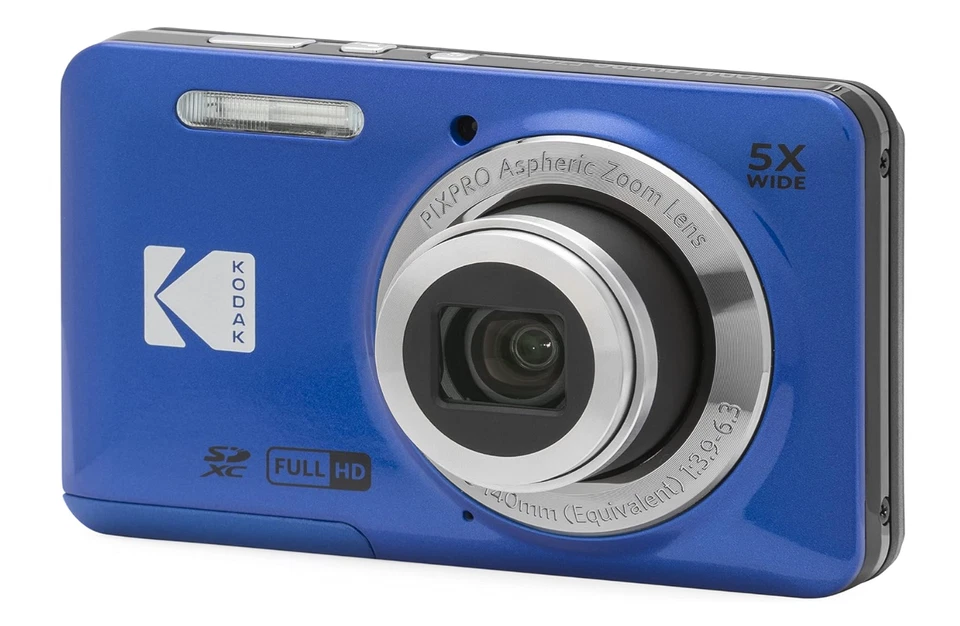 KODAK Pixpro FZ55 Digitalkamera 16 MP, 5x Zoom, Bildstabilisator, Blau