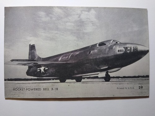 Vintage Bell X-1B Rocket Powered Military Aircraft Postcard USA 29 Arcade Card