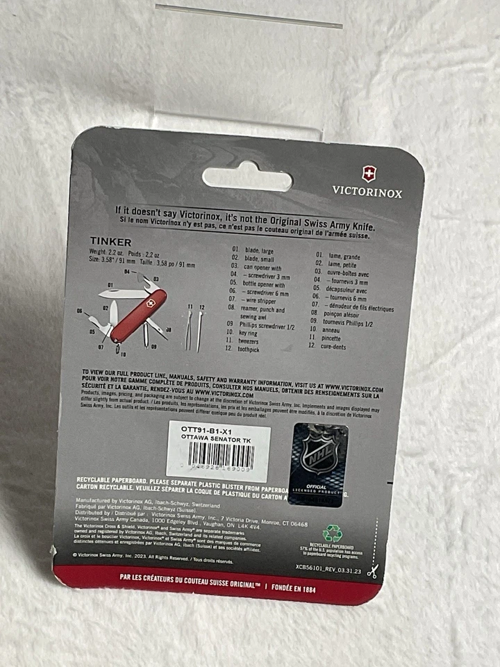 Navaja suiza Victorinox Ottawa Senators Foto 2 de 2