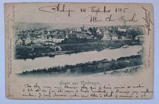 Gruss aus Plochingen, Gesamtansicht mit Bahnlinie, 1898