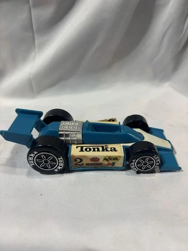 Vintage 1979 Tonka Blue & White Indy Race Car #7 Plastic Hong Kong