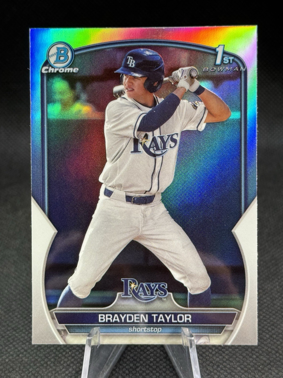 2023 Bowman Draft Brayden Taylor Chrome Refractor 1st Prospect #BDC-60 Rays