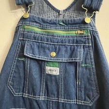 Liberty Denim Overalls Mens 32x32 Blue Workwear Carpenter Pockets Farm Preowned