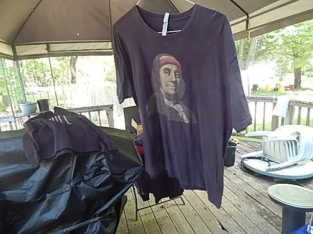 Cool Black Ben Franklin Tee Shirt Unisex T-Shirt Size XXL as pictured