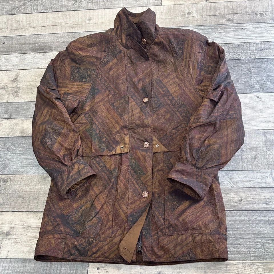 Vintage Forecaster Of Boston Parka Coat Jacket Abstract Patterned Womens Medium - Image 3 of 4