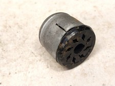 Nice Brown Black Specled Octal Female Plug / Old Vintage Ham Radio Tube Amp