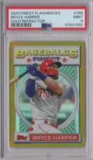 Bryce Harper 2020 Topps Finest Flashbacks PSA 9 Gold Refractor Card  /50