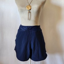Lands' End Women's Size X-Large Deep Sea Navy Tummy Control Pockets Swim Shorts