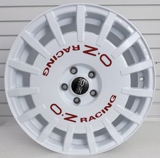 OZ RACING WHITE RED 18X8 ET45 5X112 BOLT RALLY RACING WHEEL RIM W01A1220533 #3