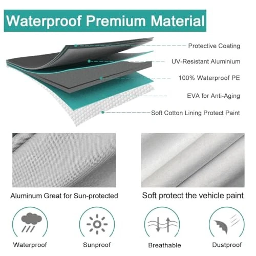 For Toyota Echo 2000-2005 Waterproof Car Cover 5 Layers All Weather Protection - Изображение 2 из 4