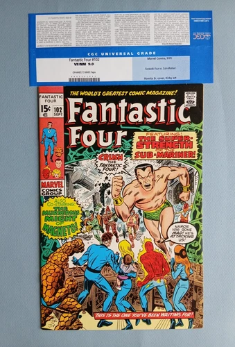 Fantastic Four #102 - SUB-MARINER - KIRBY - HIGH GRADE VF/NM - ex CGC 9.0
