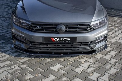 Maxton Design Frontlippe V.1 passend für VW Passat R-Line B8 schwarz Hochglanz