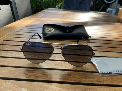 Ray Ban Aviator Sonnenbrille gunmetal polarized RB 3025 55 004/78