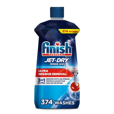 (1) Finish Jet-Dry Rinse Aid, 38 fl. oz. 374 Washes 3in1 Ultra