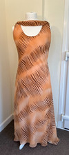 Glitz  Chiffon Evening Dress with Neck Sash - Size 18 - Orange