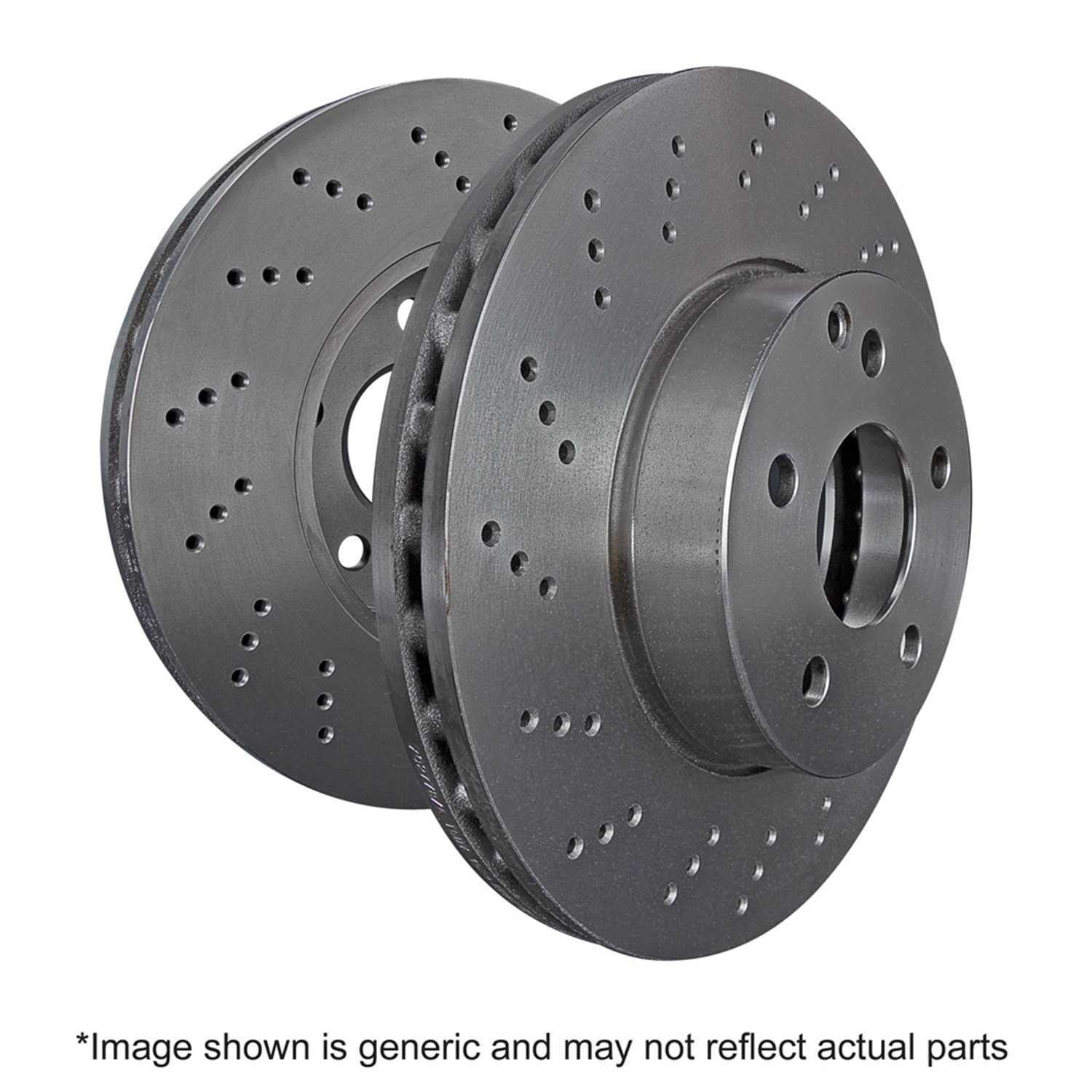 Disc Brake Rotor-Cross Drilled Rotor EBC Brake RK2015XD fits 2010 Lotus Evora
