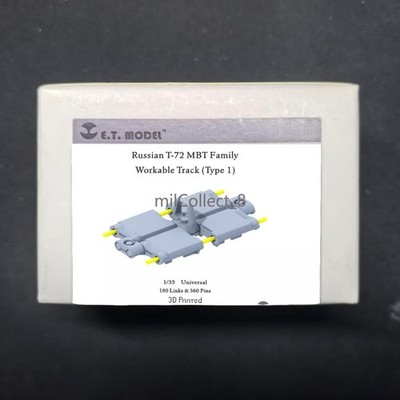 ETmodel 1/35 Russian T-72 MBT Family Workable Track (Type 1) 3D Print Universal