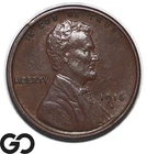 1916-S Lincoln Cent Wheat Penny, Choice AU++/Unc Tougher Date