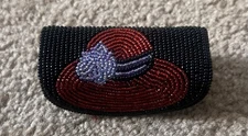 Red Hat Ladies Society Beaded Lipstick Case