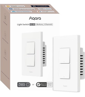Aqara Smart Light Switch H2 2-in-1 Neutral 2 Buttons, 2 Channels New Open Box