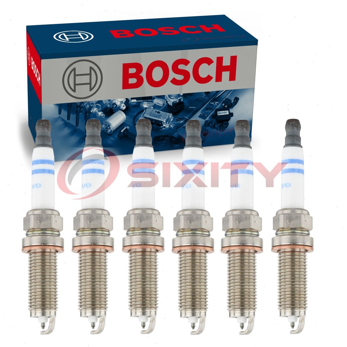 6 pc Bosch EVO Spark Plugs for 2017-2019 Land Rover Discovery 3.0L V6 jn