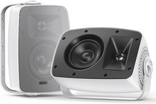 Black - 4.5'' Outdoor Speakers Deep Bass, Dual 4.5'' Passive Radiators, Broad