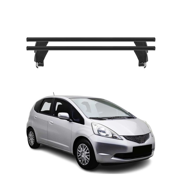 Menabo DachträGer GrundtäGer FüR Honda Jazz 2015-2020 50Kg Alu Schwarz 2 Tlg-image