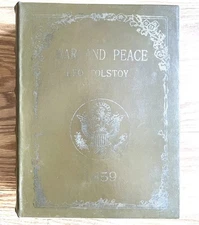 War and Peace Fake Book Storage Box Secret Stash Valuables Decor 10.25x8x2.75”