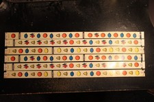 ANTIQUE SLOT MACHINE JENNINGS 20 STOP REEL STRIP SET; V12-82 A,B,C; LOT OF 2 NOS