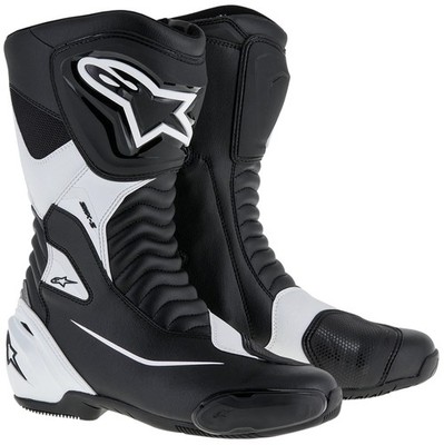Alpinestars SMX-S Mens Motorcycle Boots Black/White