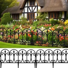 5/10 Pack Garden Border Fence Outdoor Rustproof Plastic Landscape Edging Barrier