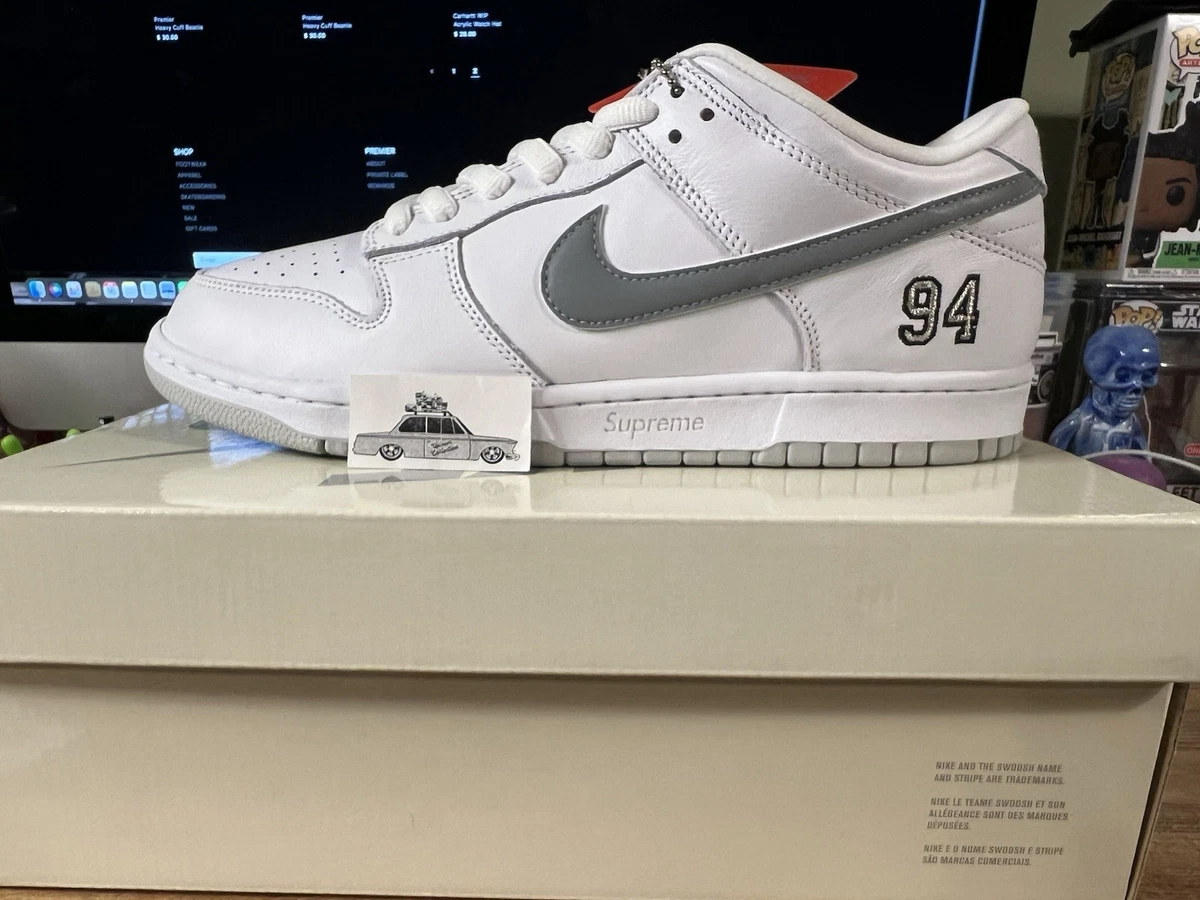 Supreme × Nike SB Dunk Low White 27 Supreme x Nike SB Dunk Low 