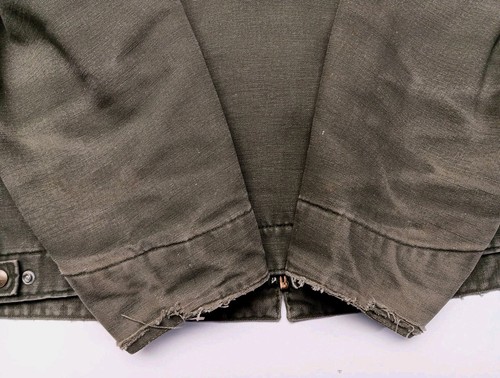 Vintage Carhartt Detroit Jacket J97 MOS Size Large Green Plaid Blanket Lined USA by Carhartt, Size L, $429 - Photo 18