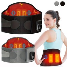 Cordless Heated Back Brace for Lower Back, Herniated Disc, Scoliosis Pain Relief