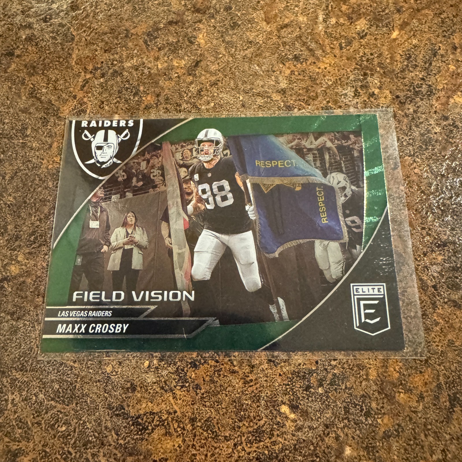 2024 Donruss Elite Field Vision Green Maxx Crosby #6 Raiders!