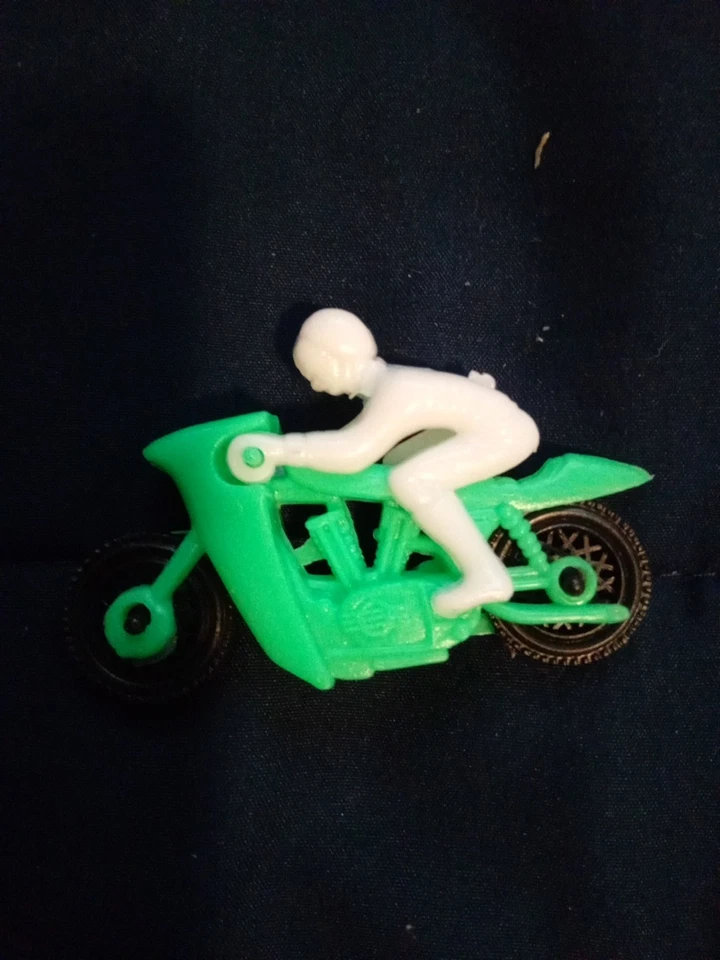 5 motocicletas de plástico Hong Kong vintage años 70 con piloto blanco Foto 4 de 4