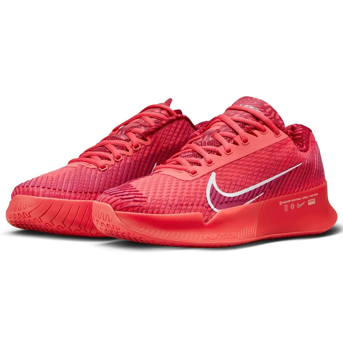 Nike Court Air Zoom Vapor 11 HC Ember Glow Tennis Shoes Various