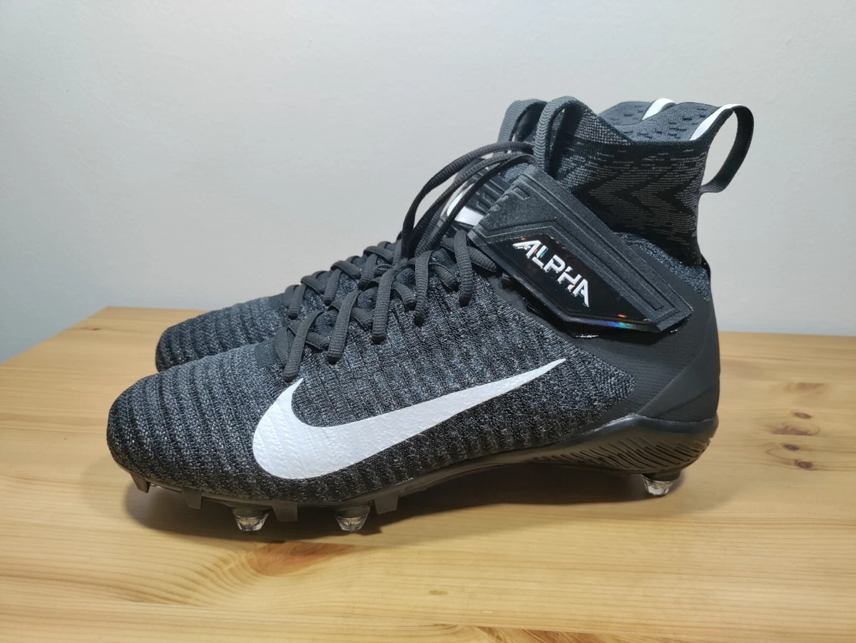 Nike Alpha Menace Elite 2 Football Cleats Mens Size 13.5 Black