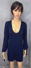 Lulu's Navy Open Long Sleeve Mini Dress Women's Size S