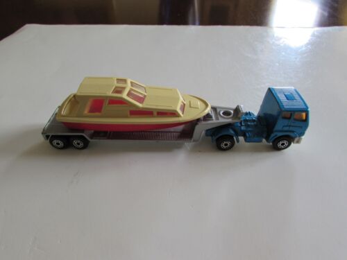 Matchbox camion con rimorchio e barca - OTTIMO - Foto 2 di 11