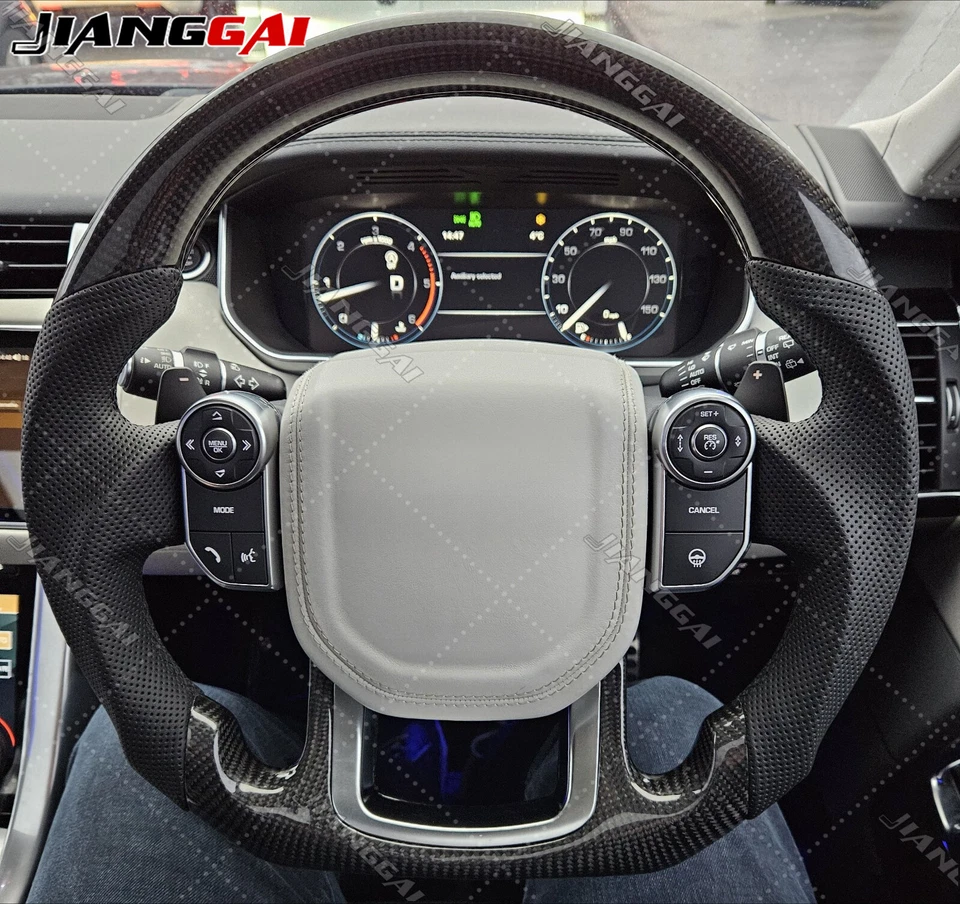 Руль из углеродного волокна подходит для LAND ROVER RANGE ROVER SPORT с подогревом 14-22 - Изображение 2 из 4